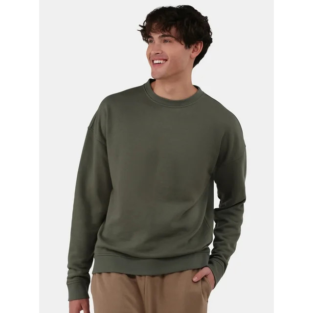 No Boundaries All Gender Fleece Crewneck Sweatshirt with Long Sleeves, Men's Sizes XS-5XL | Walmart (US)