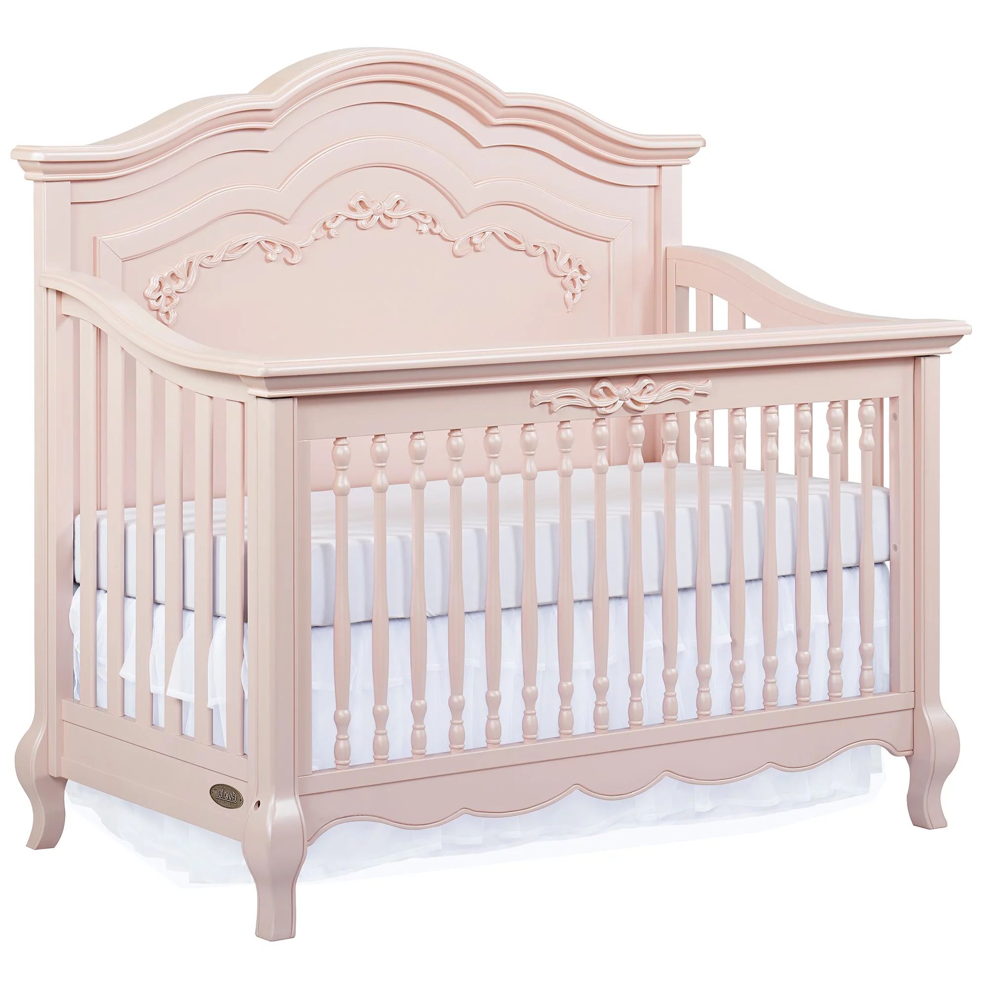 Evolur Aurora 5-in-1 Convertible Crib, Blush Pink Pearl | Walmart (US)