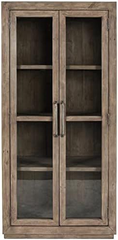 Bowery Hill Transitional Reclaimed Pine Display Cabinet in Brown | Amazon (US)