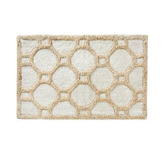 Lattice Natural 20 in. x 30 in. Cotton Bath Rug | The Home Depot
