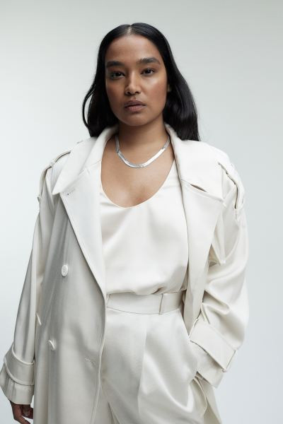 Long Trench Coat - Black - Ladies | H&M US | H&M (US + CA)