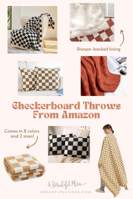 Checkerboard throws and pillows from Amazon!

#LTKSeasonal #LTKhome