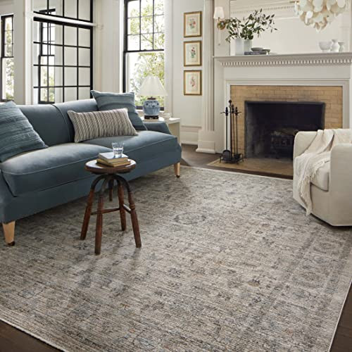 LOLOI Jean Stoffer Katherine Collection KES-03 Beige/Mist 7'-10'' x 10' Area Rug | Amazon (US)