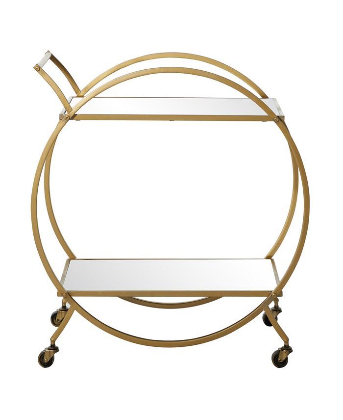 Rosemary Lane Iron and Mirror Contemporary Bar Cart & Reviews - Furniture - Macy's | Macys (US)