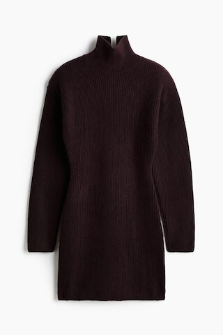 H & M - Rib-Knit Shoulder-Pad Dress - Red | H&M (US + CA)