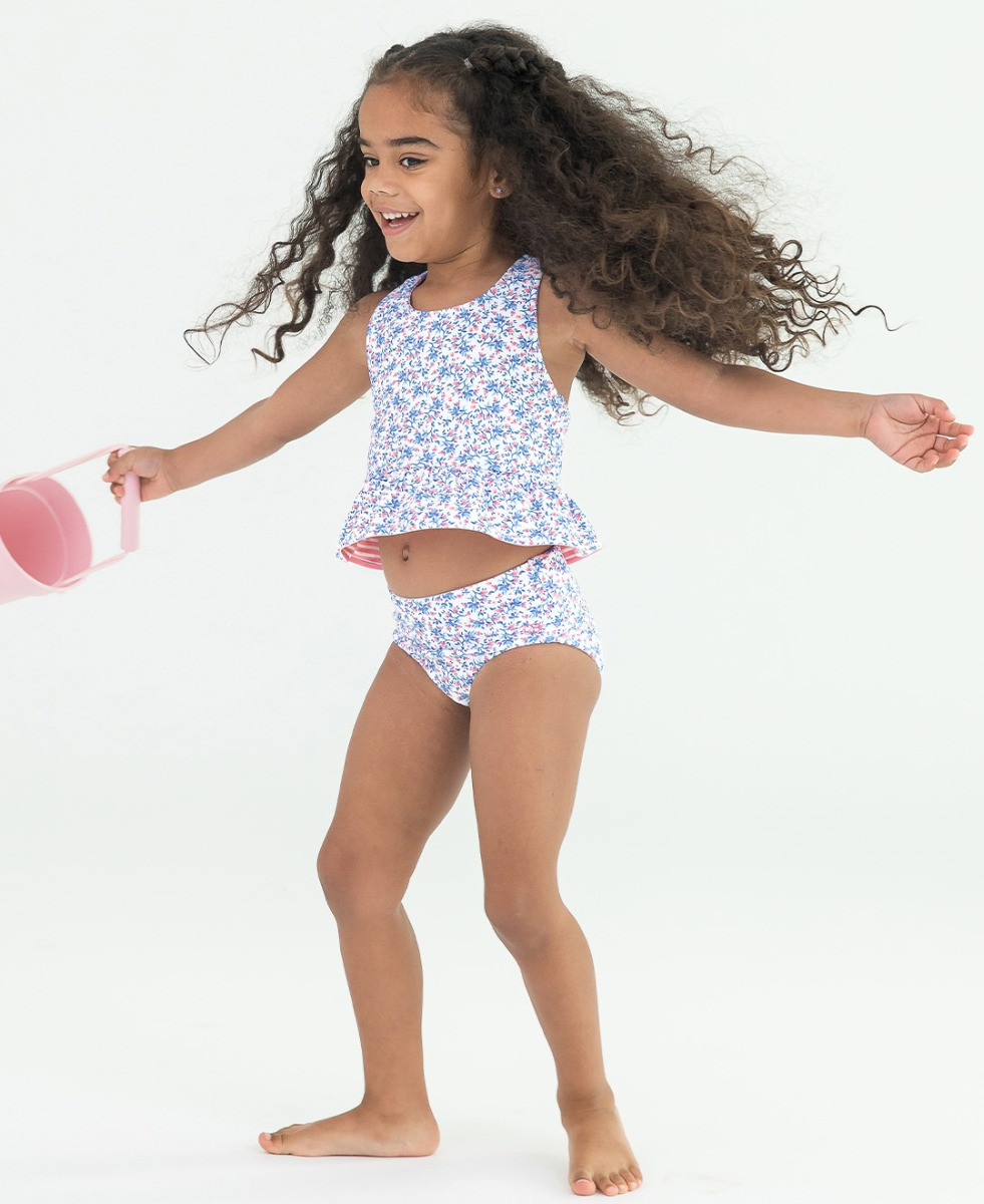 Reversible Peplum Tankini | RuffleButts / RuggedButts