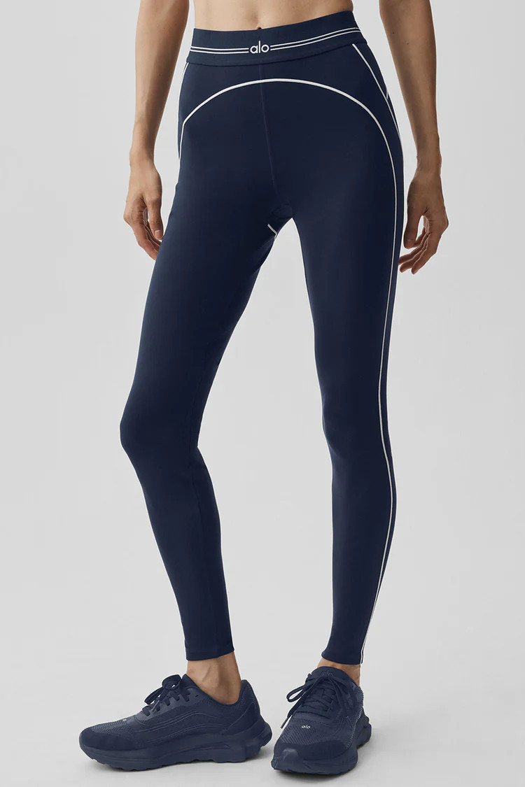 Airbrush High-Waist Heart Throb Legging - Navy/White | Alo Yoga (US)