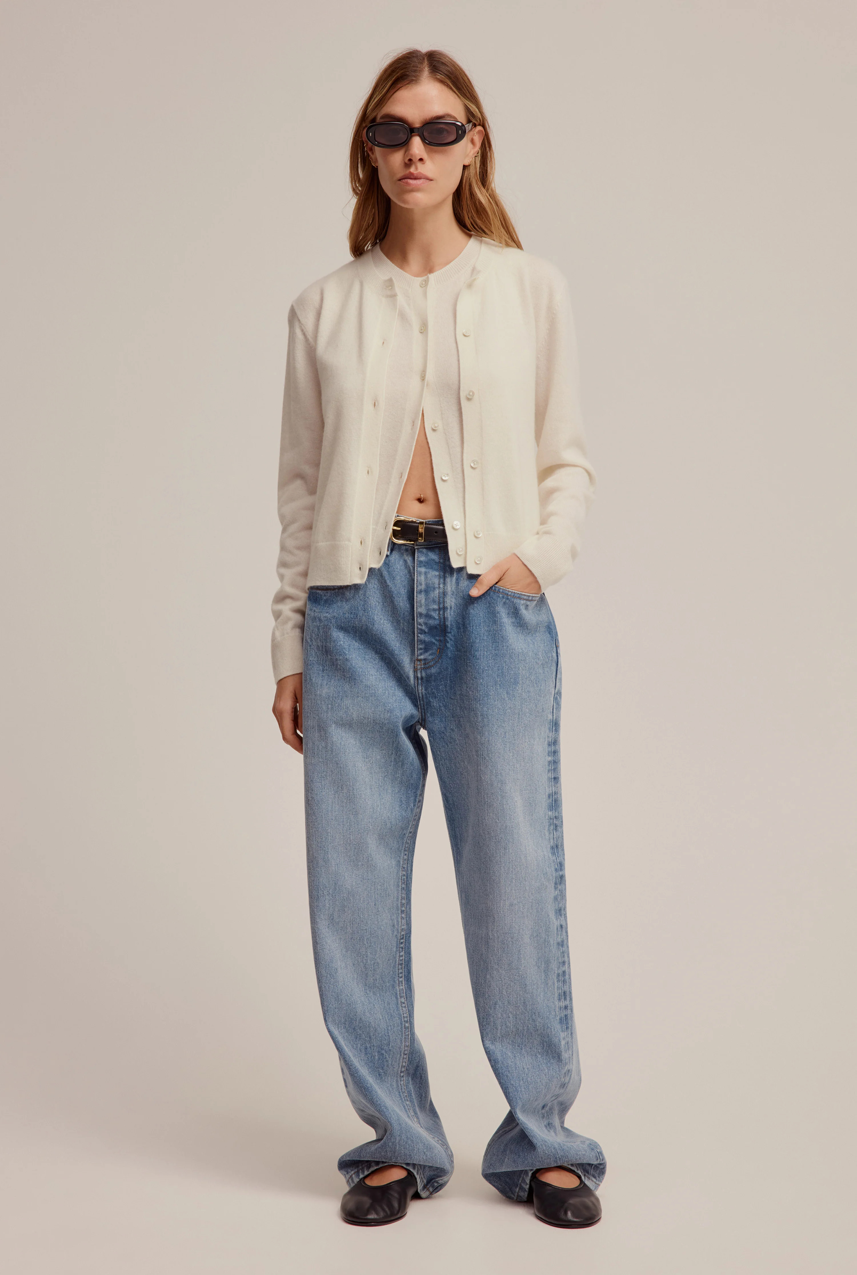 Venroy - Womens Cashmere Cardigan in Off White | Venroy | Premium Leisurewear designed in Austral... | Venroy AU