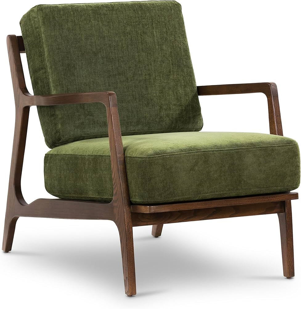 POLY & BARK Verity Lounge Chair, Distressed Green Velvet | Amazon (US)