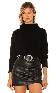 Vince Boiled Funnel Neck Pullover in Black from Revolve.com | Revolve Clothing (Global)