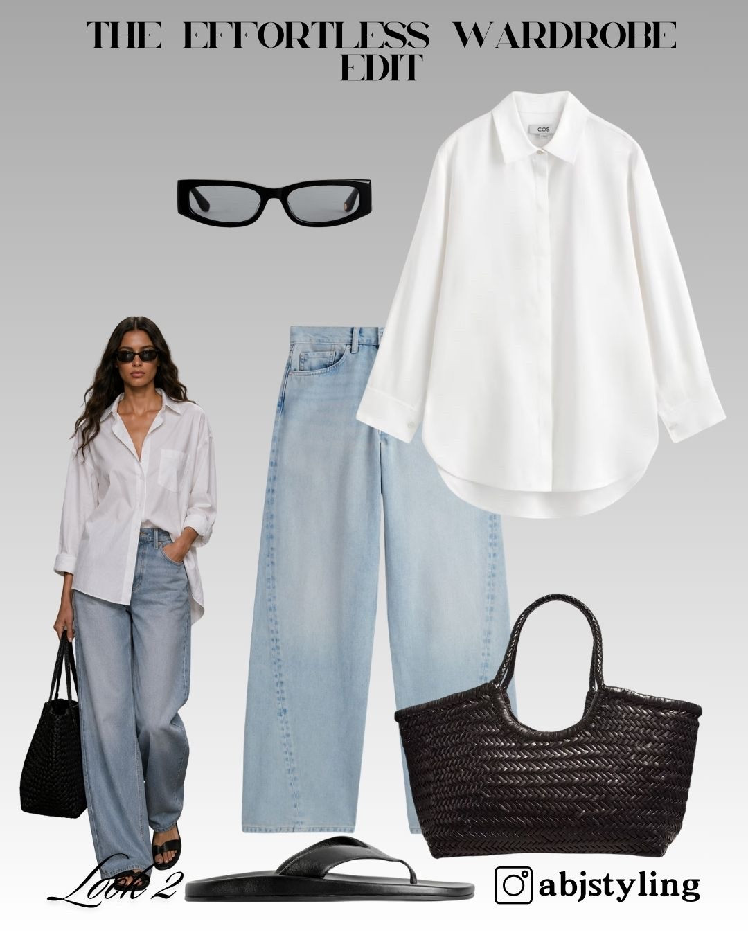An oversized white shirt and wide-leg jeans are a timeless combination you’ll wear season after season. Add sleek accessories to keep the look refined.

Styling Tip: Roll the sleeves, partially tuck the shirt and let the jeans skim the floor for an effortless, elongated silhouette.

#LTKuk #LTKsummer #LTKeurope