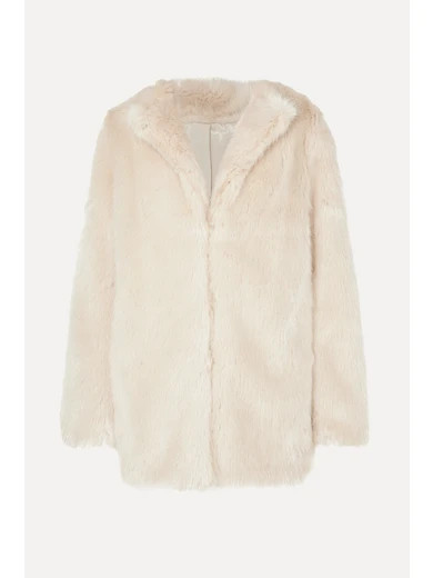 Helmut Lang - Faux Fur Coat - Beige | NET-A-PORTER (US)
