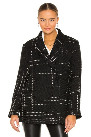 ANINE BING Kaia Blazer in Black Plaid from Revolve.com | Revolve Clothing (Global)