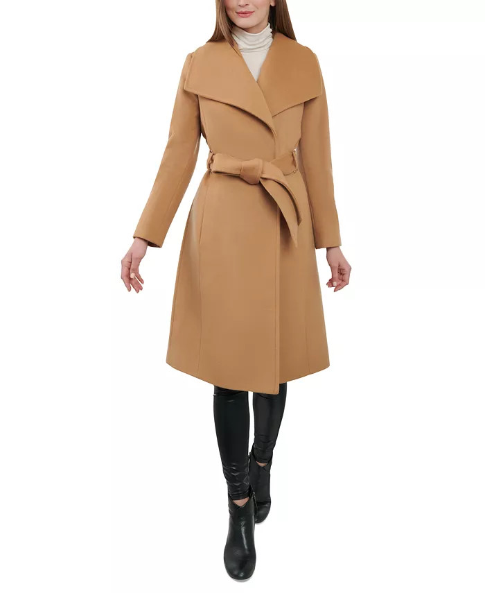 Anne Klein Women's Belted Wrap Coat - Macy's | Macy's