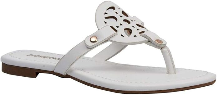 CUSHIONAIRE Women's Cameron Flat Sandal with +Comfort | Amazon (US)