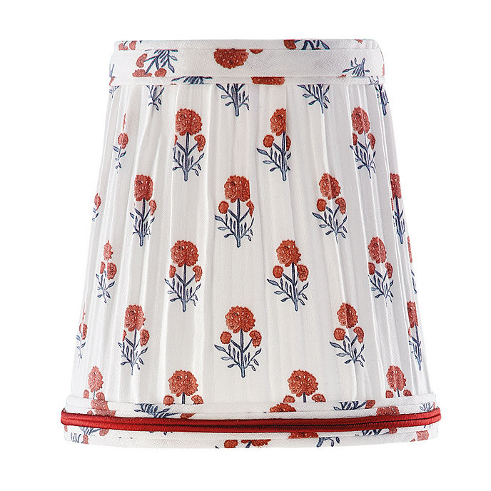 Anais Pleated Tall Chandelier Shade Handmade in Floral Print & Clip Converter | Ballard Designs, Inc.