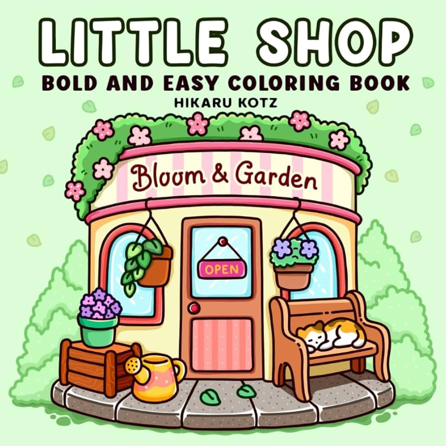 Little Shop: Bold and Easy Coloring Book for Adults and Teens | Amazon (US)