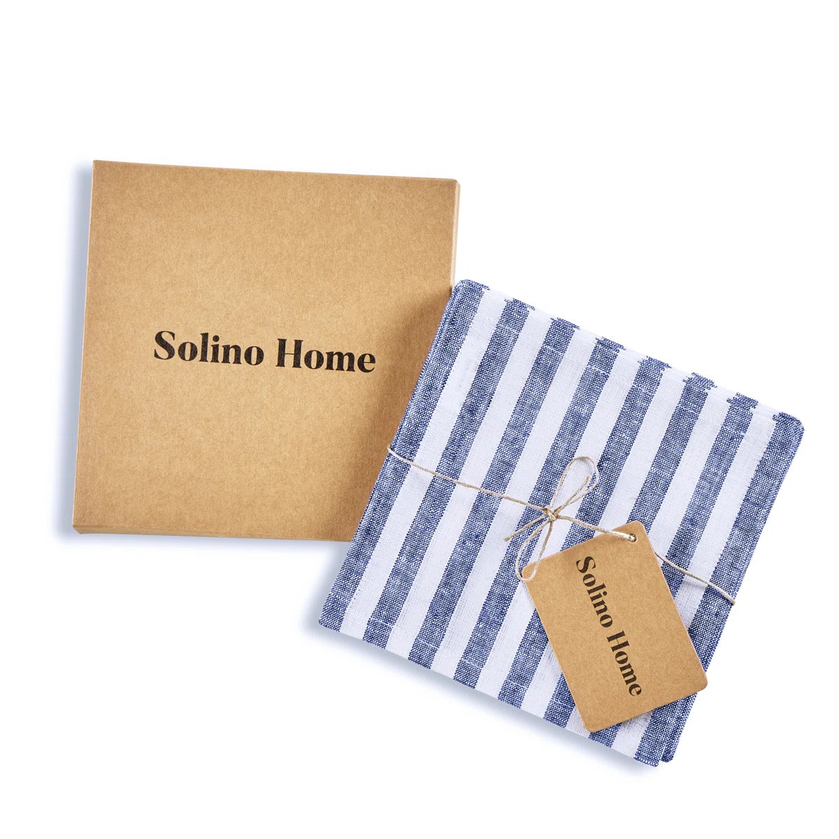 Amalfi Stripe-100% Pure Linen Cocktail Napkins (Set of 12) | Wayfair North America