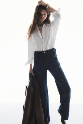 The Myra Low-Rise Tapered Jeans by Pilcro: Puddle Edition | Anthropologie (US)