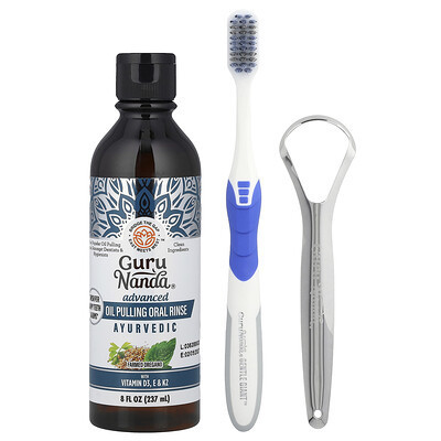 GuruNanda, Advanced Oil Pulling Oral Rinse, Ayurvedic, 3 Count | iHerb