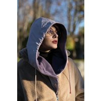 Waterproof Fleeced Detachable Hood Winter Hooded Scarf | Etsy (US)