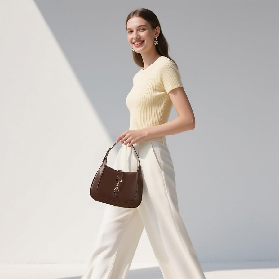 Keyli Vegan Leather Shoulder Bag for Women Small Shoulder Purses Top Handle Handbags with Adjusta... | Amazon (US)