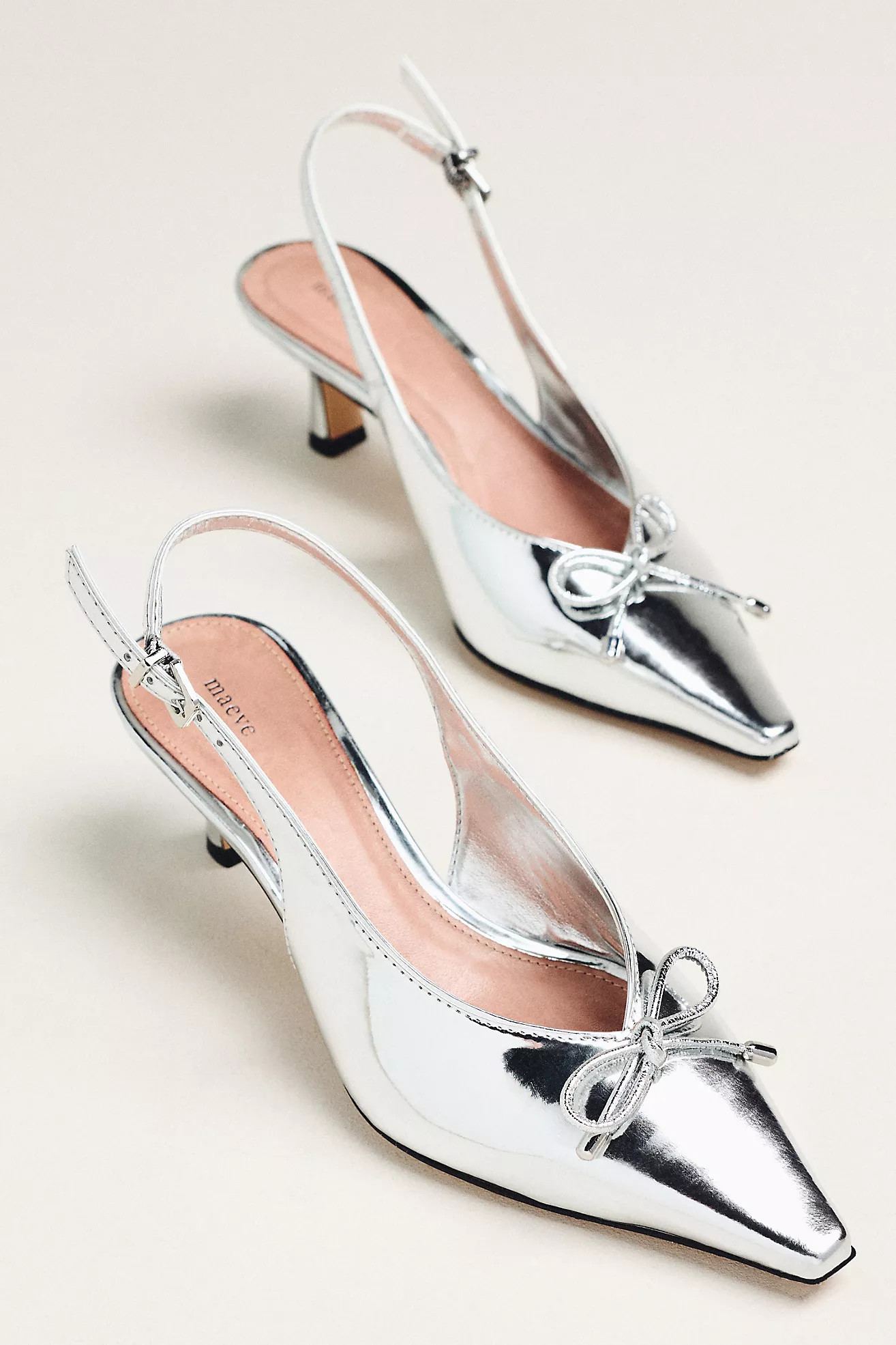 Maeve Pointed-Toe Slingback Heels | Anthropologie (US)