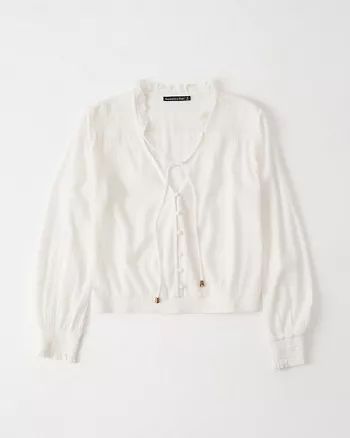 Smocked Peasant Top | Abercrombie & Fitch US & UK