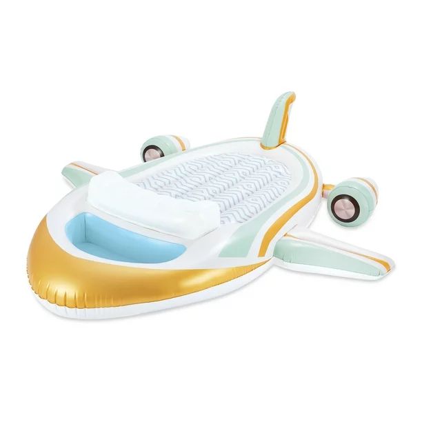 Play Day Inflatable Private Jet Pool Float, White, for Adults, Unisex - Walmart.com | Walmart (US)