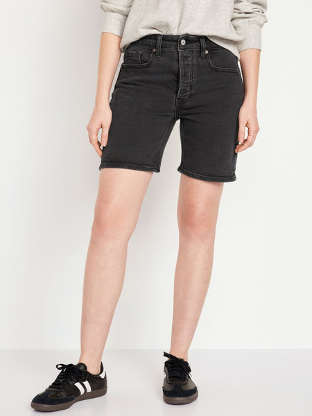 High-Waisted OG Button-Fly Jean Shorts -- 7-inch inseam | Old Navy (CA)