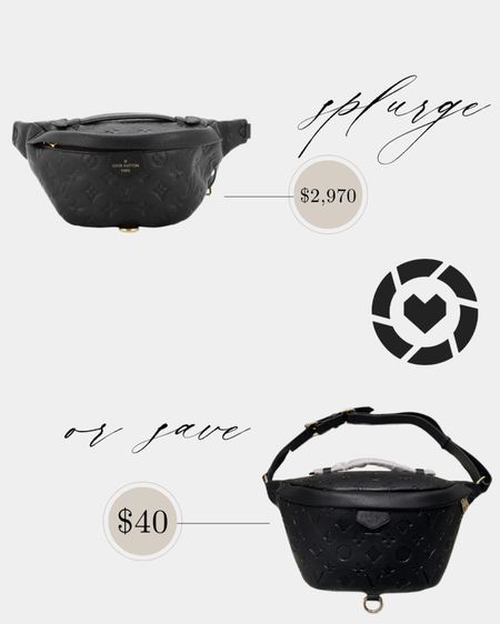Save or splurge on wedding day black leather Fanny packs. (3rd option on the link to save) 