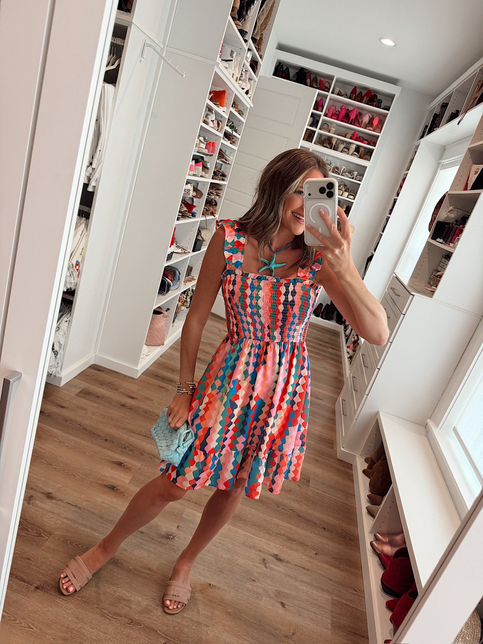 In a small dress, necklace, sandals, bag and accessories - fits tts.

#LTKSeasonal #LTKootd #LTKgrwm