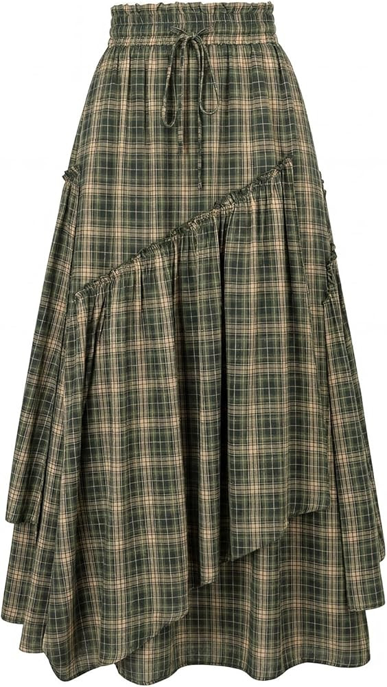 Scarlet Darkness Long Skirts for Women Renaissance Costume Pirate Maxi Skirt Plus Size with Pocke... | Amazon (US)