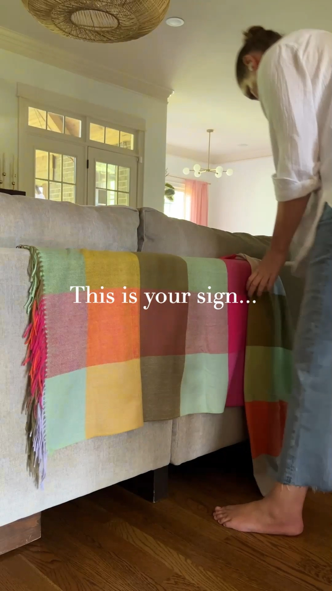 Adding a colorful throw blanket to the back of your sofa adds so much interest! It’s a perfect thing to swap out for seasonal decor. 

#LTKSeasonal #LTKHome