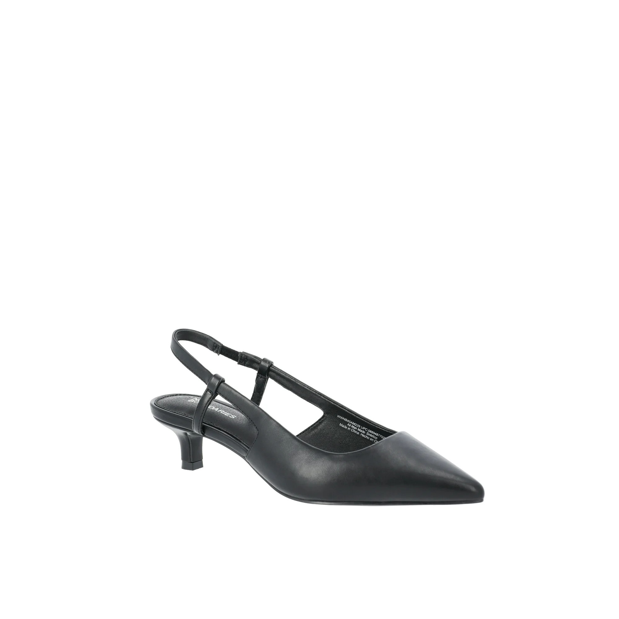 No Boundaries Women's Kitten Slingback Heels, (Wide Width Available) | Walmart (US)