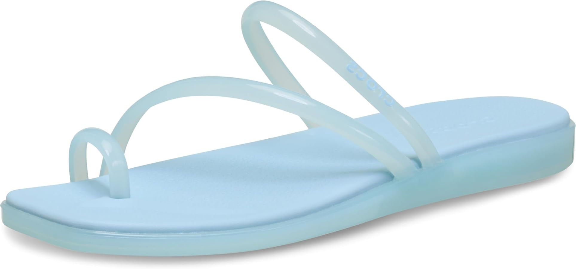 Crocs Women's Miami Toe Loop Sandals | Square Toe Flat | Flexible Straps | Croslite Foam Footbed | Amazon (US)