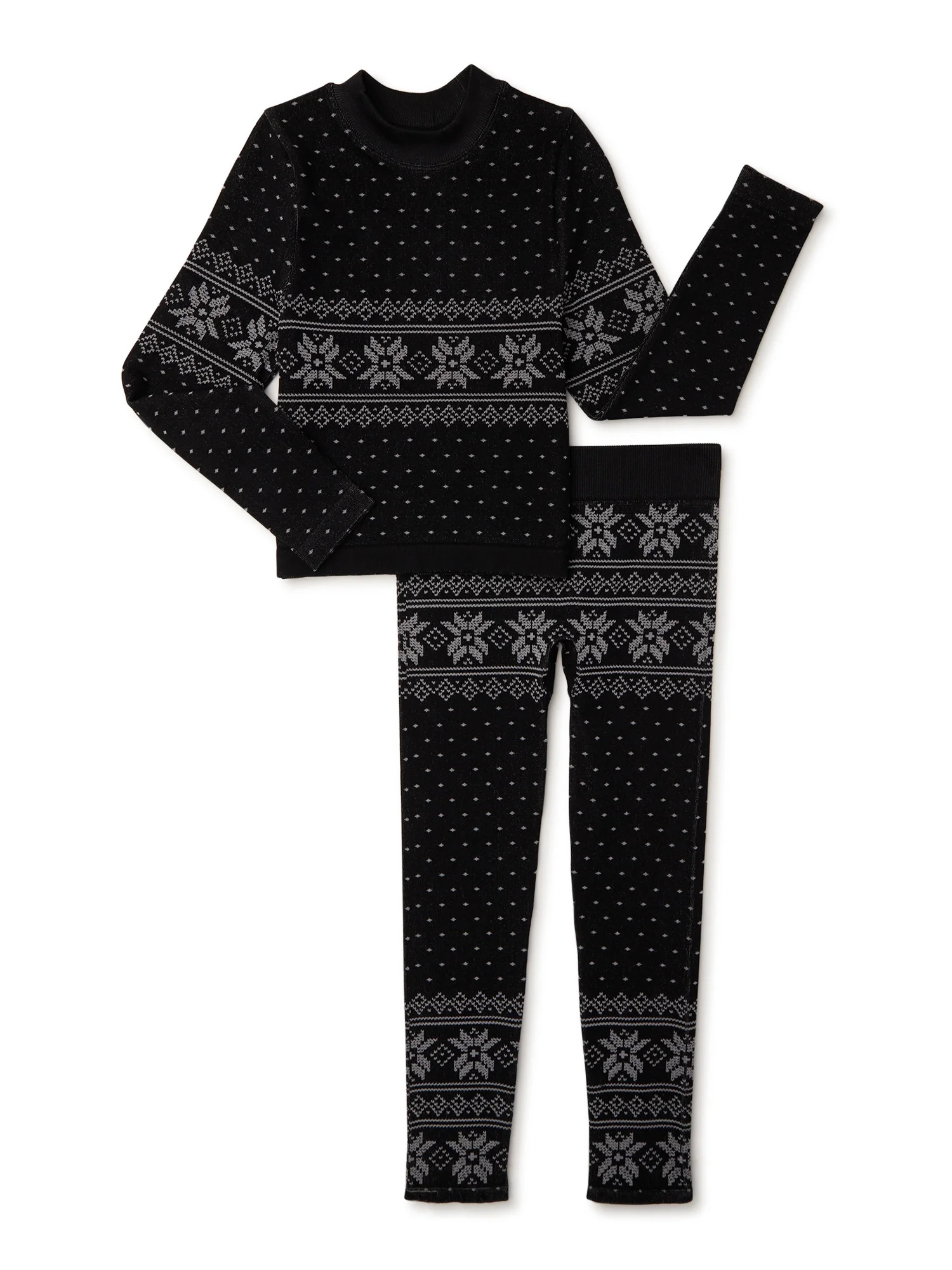 Avia Girls Seamless Long Sleeve Top and Leggings, 2-Piece Set, Sizes 4-18 | Walmart (US)