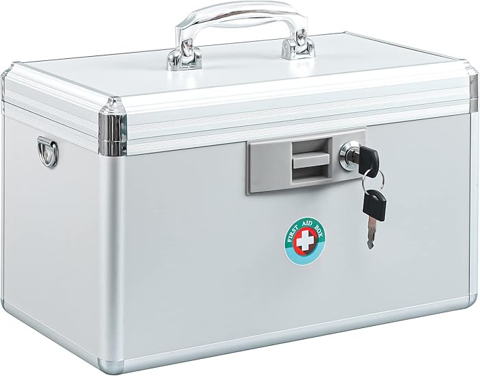 KYODOLED Large Medication Lock Box, Locking Medicine Safe with Key, Ideal for Secure First Aid an... | Amazon (US)