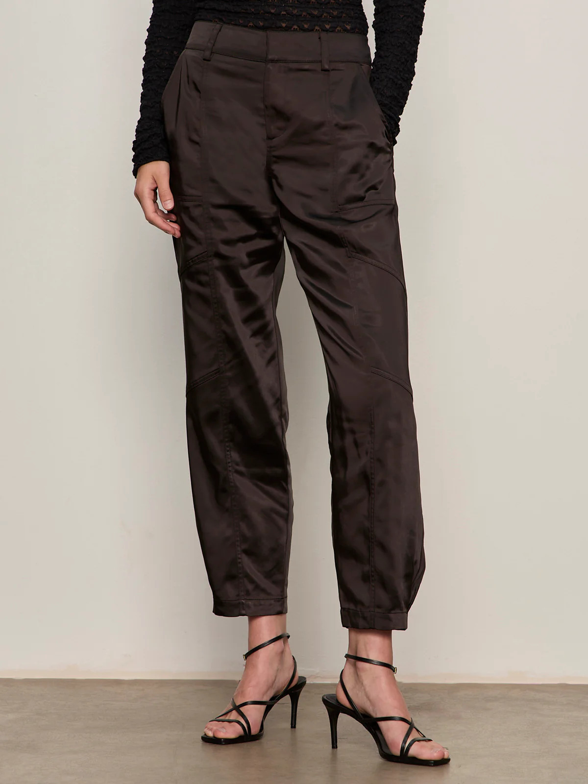 Sahara Satin Tapered Pant Black | Sanctuary Clothing