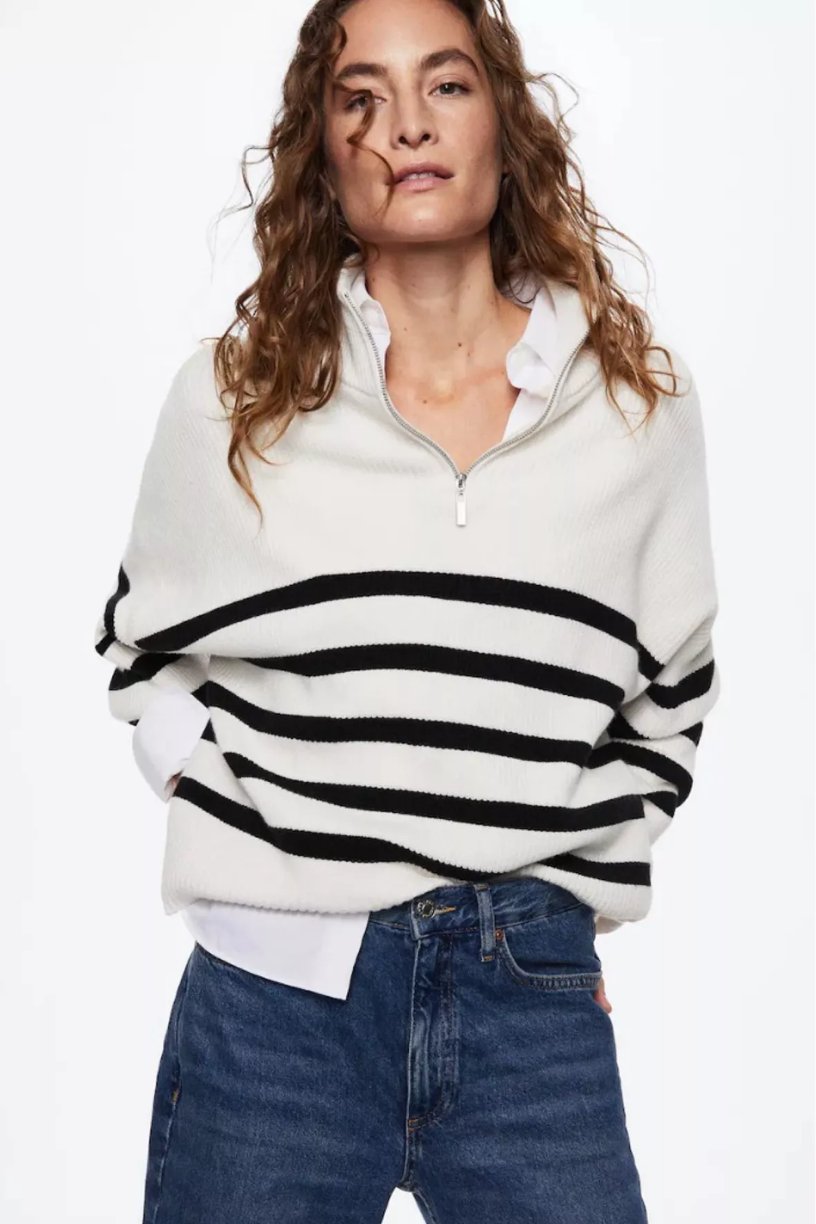 Oversized striped sweater - Woman