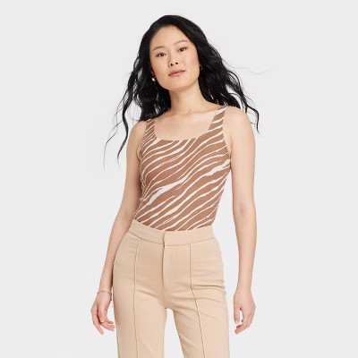 Women's Slim Fit Square Neck Tank Top - A New Day™ | Target