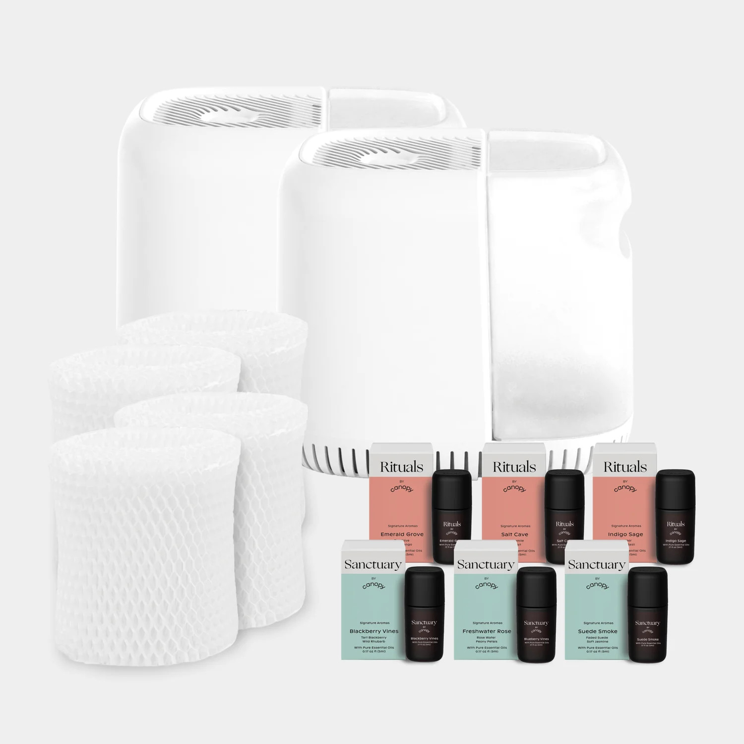 Canopy Bedside Humidifier Duo | Two Humidifiers and Aroma Bundle | Canopy