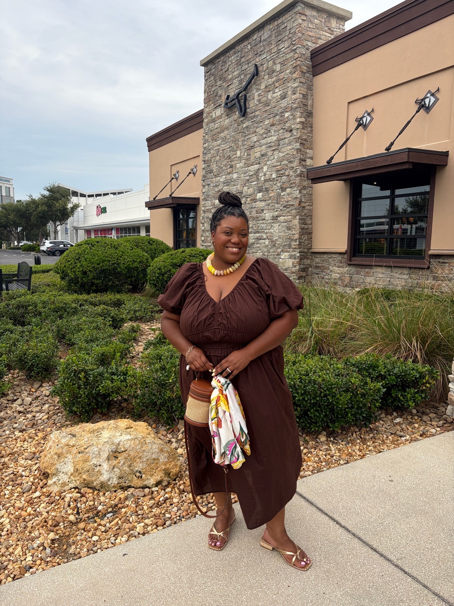 Love this brown dress from Old Navy. It was the perfect dress for my birthday dinner! So lightweight and comfortable in this summer heat

#LTKootd #LTKPlusSize #LTKOver40
