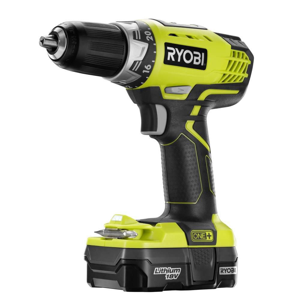 Ryobi 18-Volt ONE+ Lithium-Ion Cordless 1/2 in. Compact Drill/Driver Kit-P1811 - The Home Depot | The Home Depot