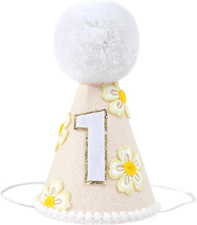 WAUAO Groovy Boho Daisy Birthday Hat - Groovy Daisy Birthday Decorations,boho Daisy Flower Party ... | Amazon (US)