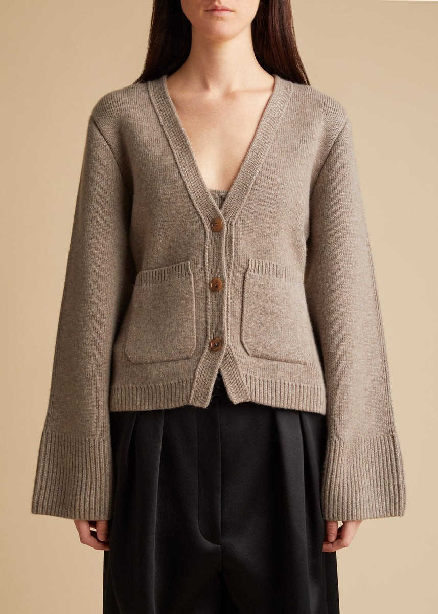 The Scarlet Cardigan in Barley | Khaite