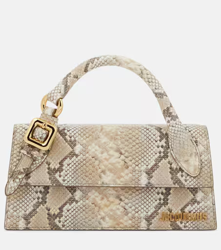 Le Chiquito Long snake-effect leather shoulder bag | Mytheresa (UK)