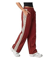 Women's Wide Leg Track Pants Side Stripe Lounge Pants Elastic Waist Trousers with Pockets Y2K Ath... | Amazon (US)