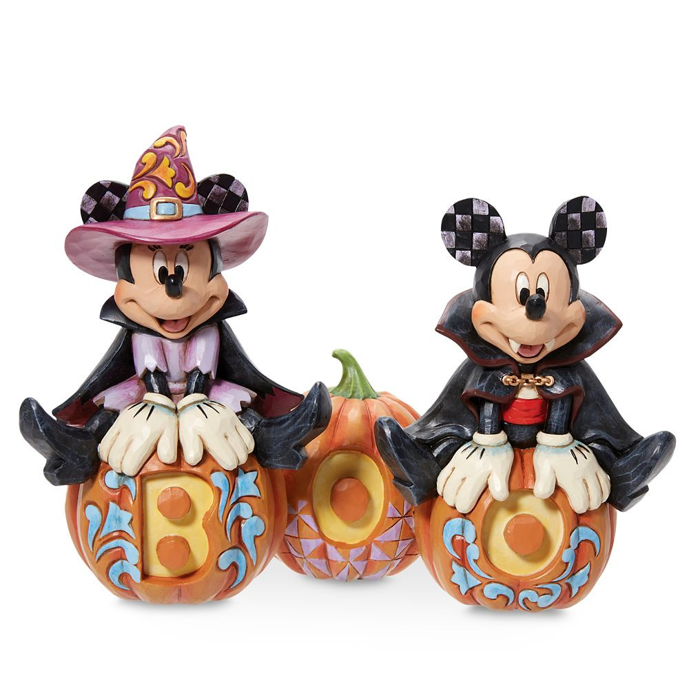 Mickey Mouse and Minnie Mouse Glow-in-the-Dark Halloween Figure by Jim Shore | Disney Store