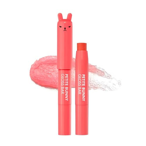 TONYMOLY Petit Bunny Lip Gloss for Women – Long Lasting Lip Crayon Gloss with Vitamin E, Hydrating & Moisturizing Korean Lip Balm Tint, Softening Lip Care Stick with Glossy Finish, Juicy Orange | Amazon (US)